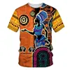 Men's T Shirts African Fashion T-shirt Summer Casual O-type Short-sleeved Trend Retro Street Shoes Hip-hop T-shirtt-shirts