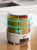 Butelki do przechowywania wiadro ryżowe plastikowe pudełko płatków zbożowych o wysokiej klasy uszczelnionej odpornej na owad owad słoika w stylu nordyckim solidny kolor średni dom