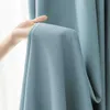 Perde% 99 Karartma Lüks 450 Gram/M² Oturma Odası Pencere Perdeleri Düz Renk Oda Karartma Yatak Odası İçin Perde Drapes