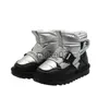 Botas Inverno infantil 2023 Novas botas de neve, mais veludo espessando meninos e meninas algodão à prova d'água Sapatos de NONSLIP J230816