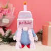 Dekorativa föremål Figurer Soft Birthday Gnome Colorful Hat Balloon Faceless Doll Ornament Plush For Happy Party Favor Gifts Home 230815