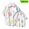 Casual shirts voor heren 2023 Leer- en zomer Lianshuo Store Aomen's Tops Trendy Candy Shirt T-shirt Kuppelmodellen met korte mouwen