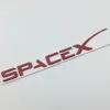 テスラモデルのための3Dメタルカーステッカーエンブレム3 s xロードスターレタースペースXカーフェンダーサイドステッカーカートランクステッカーオートパート2518