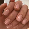 False Nails Solid Nude Color Nail For Girls Sweet & Charming Reusable Fake Women And Girl Salon