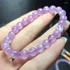 Bangle Natural Kunzite Bracelet Fashion Gemstone Crystal Jewelry Women Healing Holiday Gift 1PCS