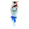 Decorative Flowers Soap Flower Bouquet Graduation Bear Decorate Figurine Banquet Foam Gift Chic