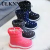 Boots ULKNN Snow Boots For Children Winter Girl Cottonpadded Soft Bottom Shoes Warm Outdoor Casual Footwear Boys Nonslip Boats J230816