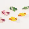 Dangle Ohrringe Frisch Sinn Drop Oil Blatt Anhänger für Frauen Personalisierte kreative Farbkontrast Legierung Geometrischer Schmuck