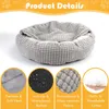 Canetas Kennels Benepaw Cama aconchegante de cachorro com capuz e fofo ortopédico Round Donut Pet Cuddler Ansiedade calmante calmável Nonfluto macio CAVE CAVE 230815