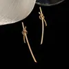 Charm Selling Brand 925 Sterling Silver Knot Earrings mode Temperament Luxury High End Jewelry Party Couples Gift 230816