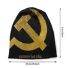 Basker ryska cccp vårhattar kommunistiska symbol hammare sickle commie chic thin hatt motorhuven skallies mössa mössor kvinnors öronmuffs