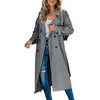 Women's Trench Coat Double Breasted Jacket Designer Overcoat Windbreaker Maxi Long Fashion Street Outerwear 230815