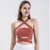 Yoga Outfit Fitness Gym Golf Tennis Clothes Strapping Sports Vest Women's Run Beauty Back Underwear With Chest Pad Top Women