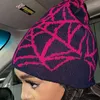 Berets Knitting Beanies Women Hats Men Caps Spider Web Love Pattern Quality Warm Wool Beanie Y2K Accessories Couple Kpop 2023 Winter