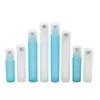 3 5 810ML Mini Gram Size Refillable Roll-On Empty Bottle Frosted Plastic Container Glass Roller Ball Clear Screw Cap Essential Oil Lip Btet