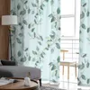 Curtain Flower Plant Sheer Curtains for Living Room Printed Tulle Window Curtain Luxury Home Balcony Decor Drapes