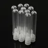 Transparent Laboratory Clear Plastic Test Tubes Vials With Push Caps School Lab Supplies 12x100mm Upsve