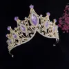 Bruiloft haar sieraden bruids kroon tiara Koreaanse groene tiara's koningin legering trouwjurk haaraccessoires volwassen cadeau sieraden hg0524 230816