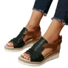 Sandali cavi Cintura laterale Fibbia casual Fondo piatto Scarpe romane Moda estiva da donna Donna 11 Largo 22937