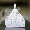 Gift Wrap 50pcs Wedding Bride Candy Box Laser Cut For Guests Chocolate Cookies Wrapping Boxes Party Favor Decoration