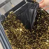 Spódnice zagęszczone błyszcząca cekinowa moda wysoka talia Slim Long Ladies Streetwear Glitter Seksowna spódnica midi dla kobiet imprezowych klub