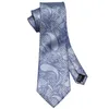 TIE EORENT WAREHOUSE TIE Blue Paisley Men's Silk Classic Jacquard Woven Necktie Pocket Square Cufflinks Bus244r