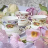 Mokken French Retro Cup en Saucer Set Smart Bow Memorial Day Color Ceramic Coffee Classical Bone China Mug Tea Holiday Gift 230815