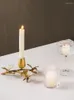 Kandelhouders Middeleeuwse Noordse romantische diner Decoratie Messing Retro Candlestick Ornamenten Woninginrichting