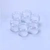 Kosmetisches leeres Glas 20 ml/20 Gramm transparent kleine runde Flasche klarer Plastiktopfbehälter für Gesichtscreme Lidschatten Probe Nagelkunst Stor Wrhs