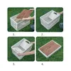 Tents and Shelters Outdoor Camping Folding Box With Wooden Lid Car Storage Food Organizer Container for Household Large Capacity 230815