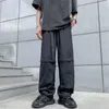 Pantaloni da uomo gmiixder da lavoro staccabile da lavoro maschi estate vintage y2k pantaloni viola panoramici