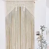 Гобелена ручной тканой ватный ватный ватный веревочный занавес свадебный домашний декор макрам гобелен
