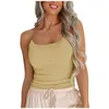 Tank da donna Fashion Knitting Slim Cink Top Top Top Versatile Sexy Fit Bottom Cropped Tops Abiti di lusso carini