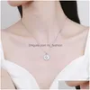 Pendant Necklaces Floral Collection 100% 925 Sterling Sier Flower Necklace Women Jewelry Gift For Girlfriend Drop Delivery Pendants Dhshb