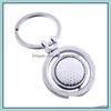 Keychains Lanyards Men Metal Keychain Pendant Rotate Golf Basketball Football Car Key Chain Ring Holder Jewelry Drop Delivery Fashio Dhmd9