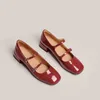 Sapatos de vestido sapatos femininos sapatos de balé de salto grossos para mulheres de calcanhar médio jane sapatos únicos zapatos de mujer 230815
