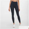 Yoga outfit L-152 Hög midja leggings Kvinnor Fitness Tights Naked Running Sports Pants Seamless Sport Leggins Energy Gym Clothing Outfi DHWG3