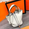 2 Sizes Basket Bucket Bags Hot Shoulder Bags Horse Luxury Designer Bags Crossbody Wallet Square Tote Bag Womens High Quality Leather Handbag 211216