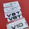 レター番号V6T V8T V10ステッカーカースタイリングフェンダーサイドリアトランクバッジロゴエンゴエンブレムアウディA4 A5 A7 A8 S4 S5 S6 S7 S243P