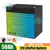 Batteria LifePO4 da 12,8 V 50 ah Batterie per LifePO4 per la batteria di sostituzione del piombo 12 V 50 AH+ 5A Charger