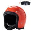 Motorcykelhjälmar 3/4 Öppen ansiktshjälmman Womencocasco Para Moto Capacetes Fiber Glass Casque Scooter Jet Safety Helm