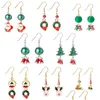 Dungle Chandelier Avrupa ve Amerikan Noel Ağacı Santas Geyik Emamelik Küpe Vintage Etnik Kızlar Kadın Hoop Küpe Jewelr DHXB7