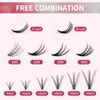 Falska ögonfransar 2 Casessetfadvan DIY Självskapande fransar 480 Individuella Mink Cluster Lash S Natural 10D 20D 30D 40DFALSE 230816