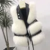 Women's Vests Luxury Fur Vest Lapel Sleeveless Slim Plus Size Faux Jacket 2023 Autumn And Winter Integrated