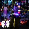 Otros eventos Suministros para la fiesta de los árboles que se estrellan con la luz con la decoración de colgantes de Halloween de la luz al aire libre Patio del césped Flying Witch Witch Halloween Decor 230816