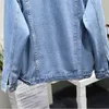 Женская куртка джинсовое пальто весна осень вышивка цветок куртка-бомбер мода для отдыха большой размер 3XL бейсбольная верхняя одежда женская 230815