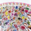 Kids Toy Stickers 12 sheetsset marine fish pattern kids 3D cartoon stickers bubble PVC scrapbooking sticker for Children boys girls cute gift 230816