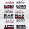 2pcs Set Cowboy Pimp Rushbox Edition Emblem Sticker для Ford F-150 F250 F350 Silverado Gmc Hummer238i