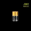 5 ml Vial Wish Vial Wish Wish with Gold Capite 5 gram per bottiglia di vetro limpido per unghie Gioielli liquidi in polvere DTDWQ