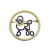 Broches Personalidade Carta grega Sociedade Sigma Gamma Rho Símbolo Metal Metal Poodle Rhinestone Broche